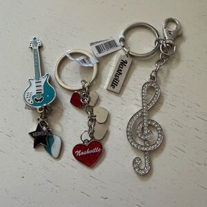 NASVHILLE Keychain + Magnet Bundle City Merchandise Music Theme Women's OS New